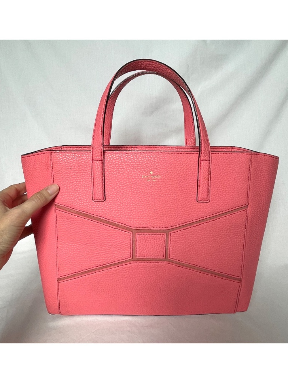 Kate Spade Pink Leather Tote Bow 12” - Picture 14 of 14